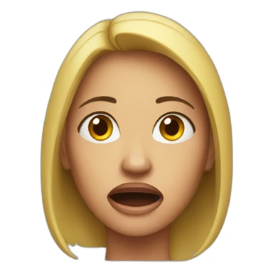 afraid woman sticker