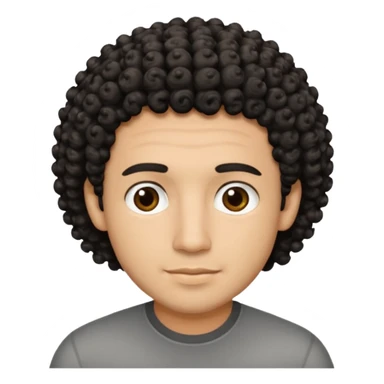 portrait of one Hispanic man, medium-light skin tone, short black salt and pepper curly hair, no wrinkles, no one else in the image sticker