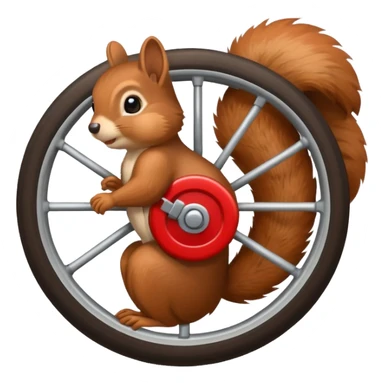 squirrel in a wheel emoji sticker