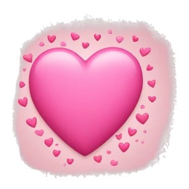 Pink heart with little pink hearts around  sticker