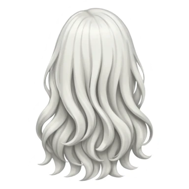 back view of white hair sticker