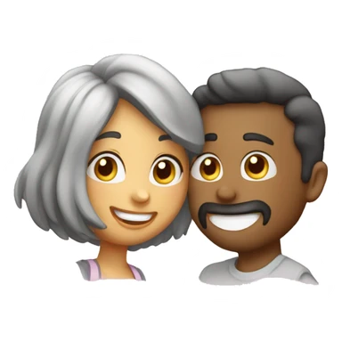 Casal beijando mensagem de bom dia  sticker