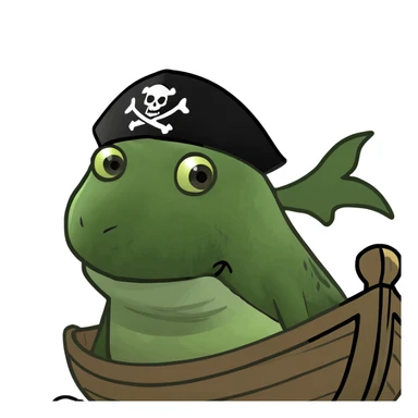 bufi in a pirate ship sticker
