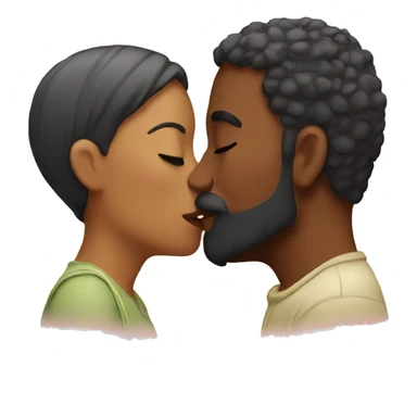 two people kissing sticker