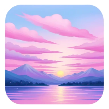 pink impressionist spam sky sticker