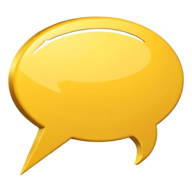 a yellow speech bubble but instead of a normal tail it’s a pointing arrow instead, not 3d, cartoony style sticker