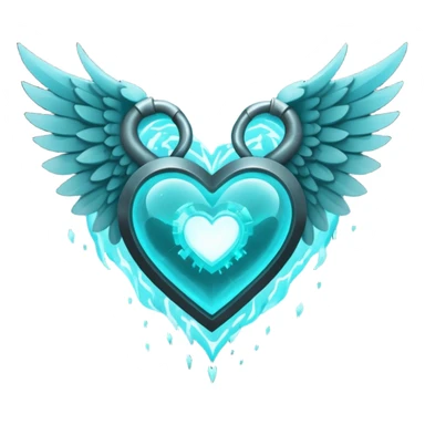 Minecraft Sculk Soul inside a winged dark cyan heart sticker