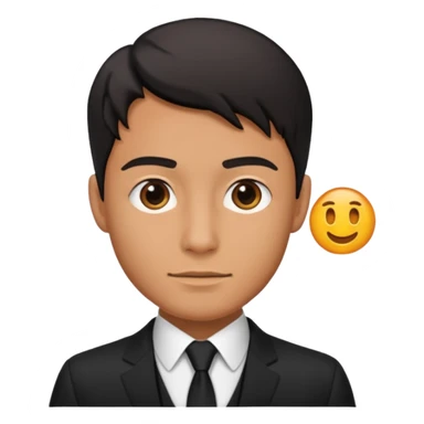 Man in suit, side camera sticker