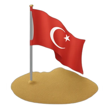 Drapeau turc avec un emojis qui rigole sticker