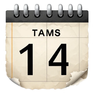 calendario com uma folha de numero 14 sticker