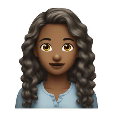 Young girl she is beautiful tall pointed nose wavy hair sticker