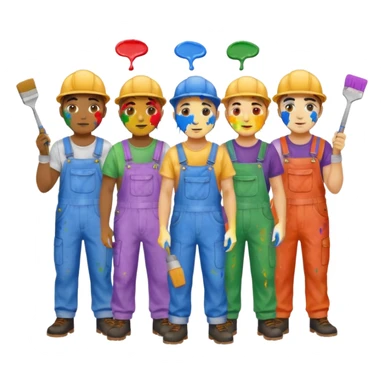 Painters with Paint Stained Faces sticker