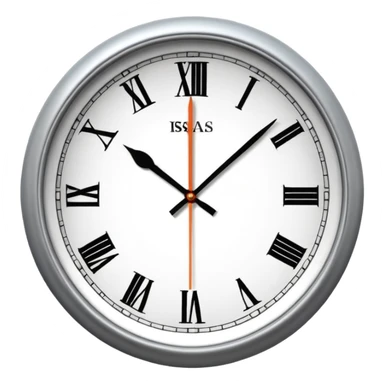 wall clock showing 10 am sticker