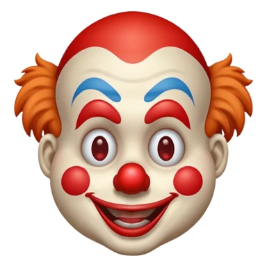 clown face looking a little happy emoji sticker