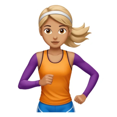A girl runner sticker