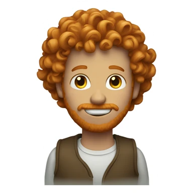 Curly Ginger man sticker