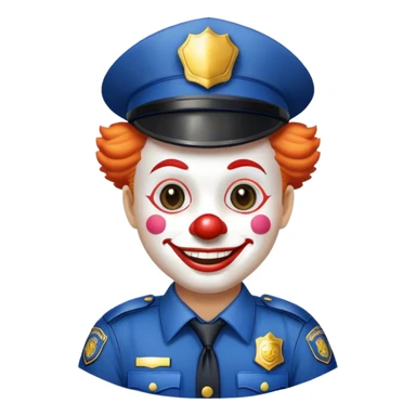 Clown police sticker