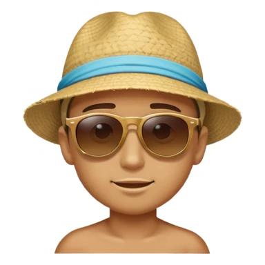 boy  at beach sticker
