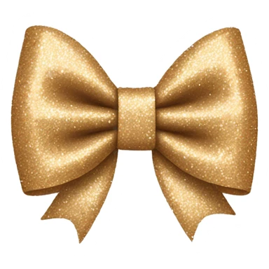Beige glitter bow  sticker