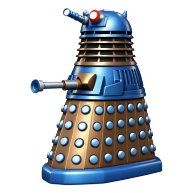 dalek silver, blue and bronze sticker