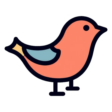 simple bird silhouette sticker