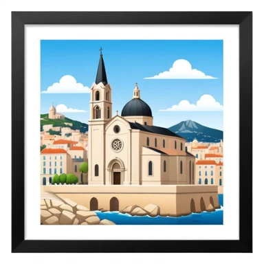 Marseille church  sticker