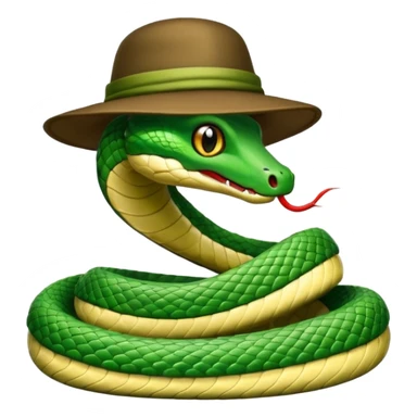 snake wearing a hat sticker
