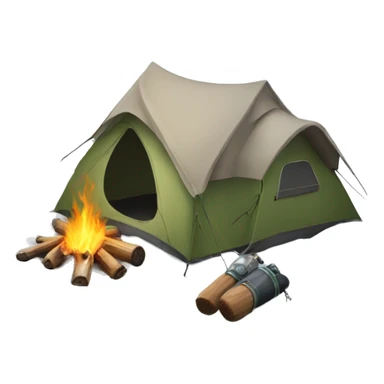 camping in snow mountain sticker