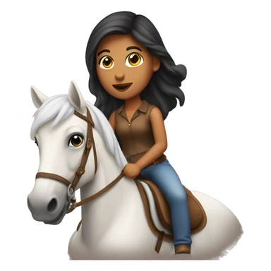 Latina girl on a horse  sticker