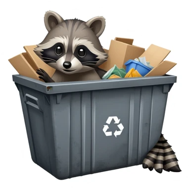 Raccoon in dumpster sticker