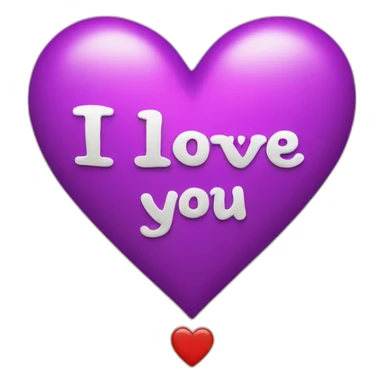 Heart with text I love you sticker