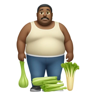Large Fat Man with Celery and cheese sticker