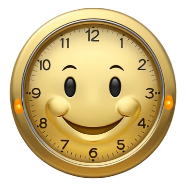 Finger tapping clock it with smily face  sticker
