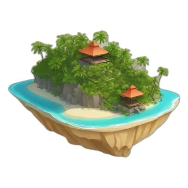 shape bali island sticker