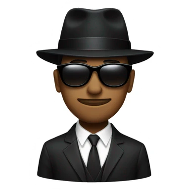 just a black hat and black sunglasses sticker