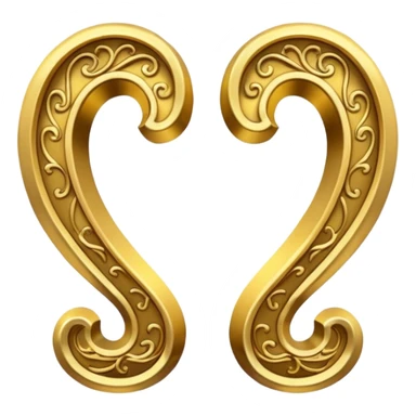 A pair of parentheses in gold or some other cool yet over the top word-art kind of writing sticker