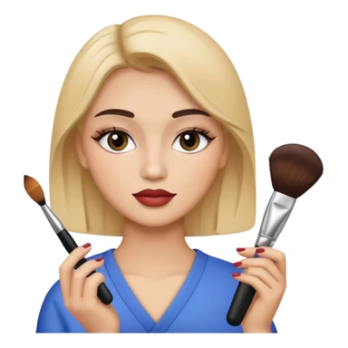 Putting on makeup  sticker