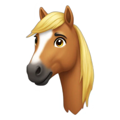 Ein Pony das eine Karotte isst sticker