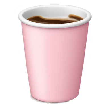 Baby pink coffee cup sticker