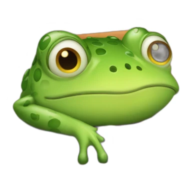 Queen frog spleeping on coach sticker