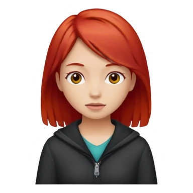 girl red hair sticker
