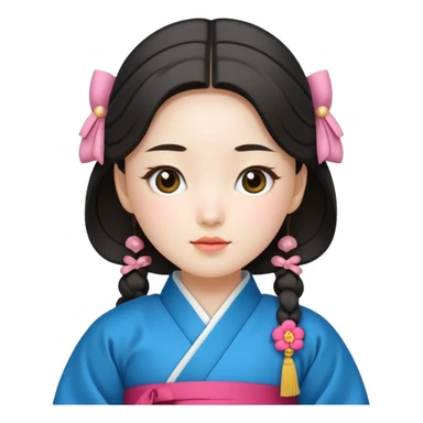 korean giro wearing hangbok sticker