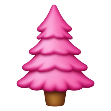 Pink Christmas tree with decoration  sticker