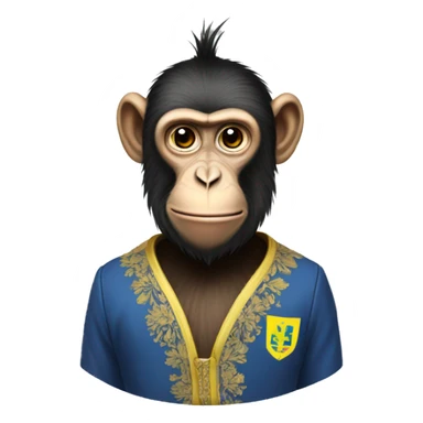 Ukrainian-Monkey. crested head, long whiskers  sticker