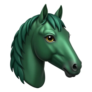 Dark green horse head only sticker
