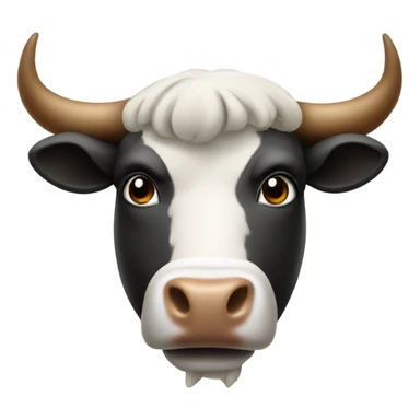 Bull with toupee  sticker