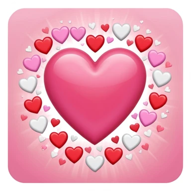 The flash surrounded with love hearts sticker