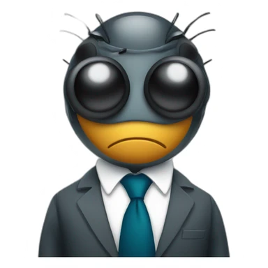 A fly in a businessman suit sticker
