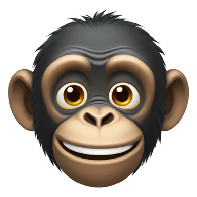 chimpancé riendo sticker