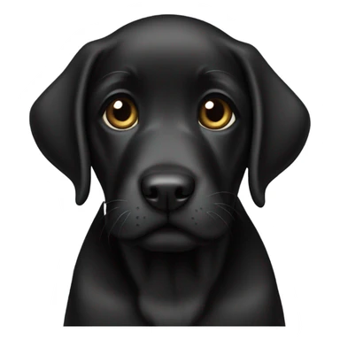 Black Labrador puppy sticker